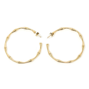 Non-Tarnish Gold Filled Bamboo Hoops