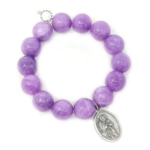 Wisteria Agate with Saint James-Patron Saint of Laborers and Rheumatoid Sufferers