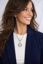 Heirloom Circle Loop Necklace with Silver Guardian Angel