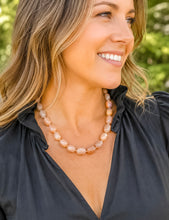 16" Moonstone Hand-Tied Necklace - Curated Collection