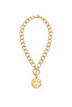 Heirloom Circle Loop Necklace with Gold Serenity Prayer