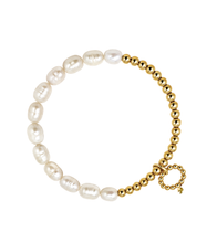 Water Resistant Pearl Row Gold Hematite