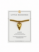 4mm Water Resistant Gold Hematite with Gold Artisan Heart