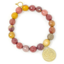 10mm Faceted Mookaite  with God is with You