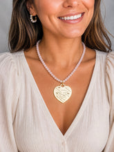 18" Rose Quartz Necklace with Love in a Million Languages