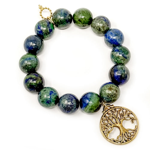 Killarney Jasper with Large Gold Tree of Life