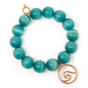 Mint Calcite with Gold Wave