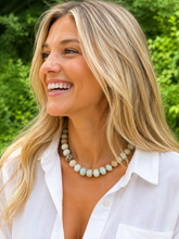 Matte Amazonite Rhondelle Statement Necklace