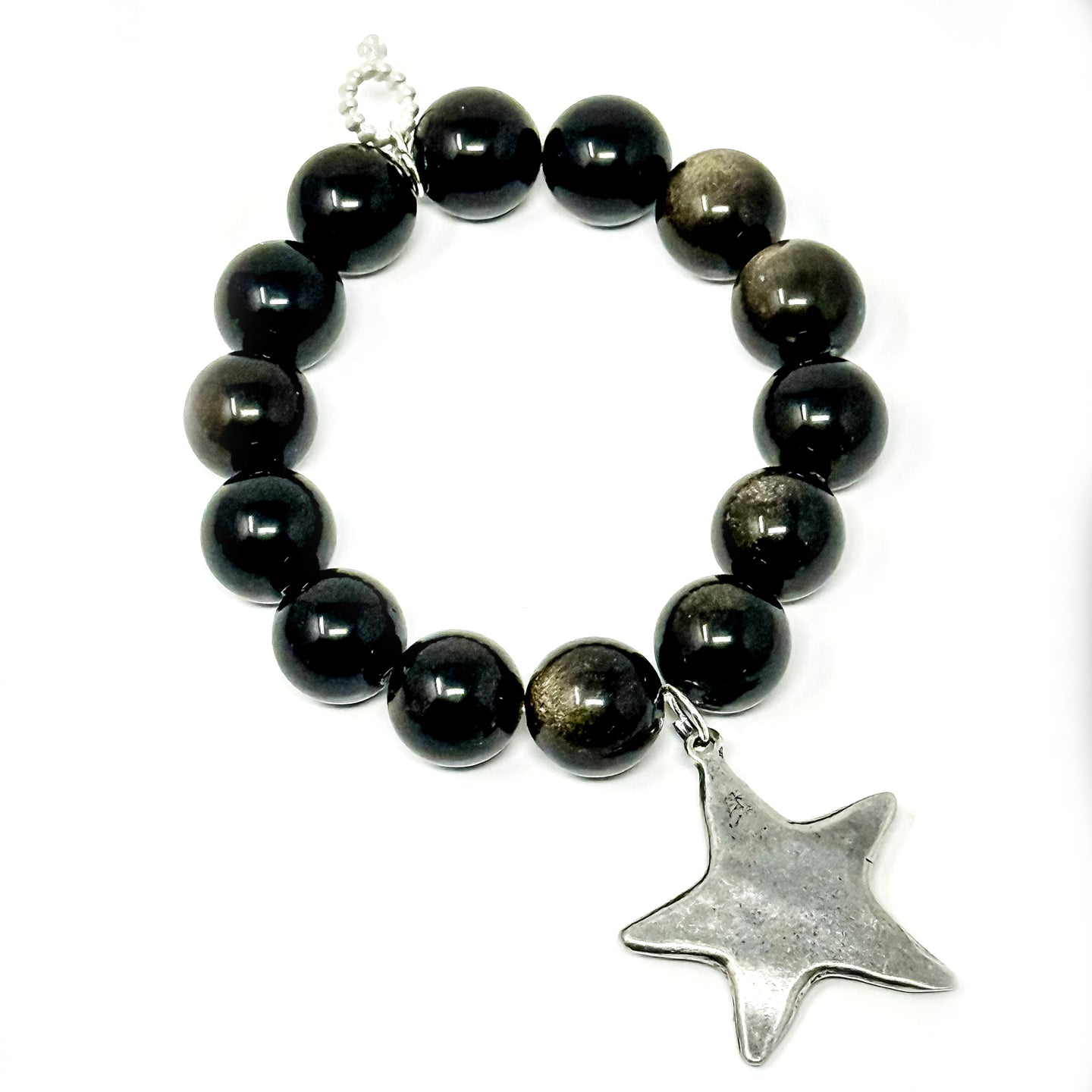 Obisidian with Large Silver Star