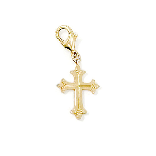 Fleur Cross Charm