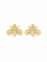 Water Resistant Gold Queen Bee Earrings