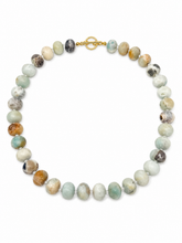 Matte Amazonite Rhondelle Statement Necklace