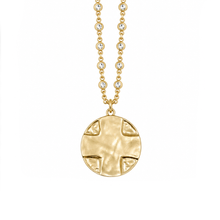18" Gold Bezel Chain with Gold Lord's Prayer