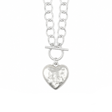 Heirloom Silver Circle Loop Necklace with All of My Heart