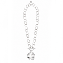 Heirloom Silver Circle Loop Necklace with Silver Lord's Prayer