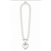Heirloom Silver Circle Loop Necklace with All of My Heart