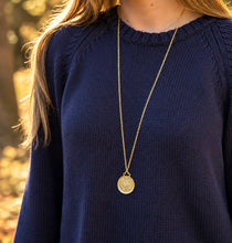 34" Twisted Chain with Med Ancient Coin