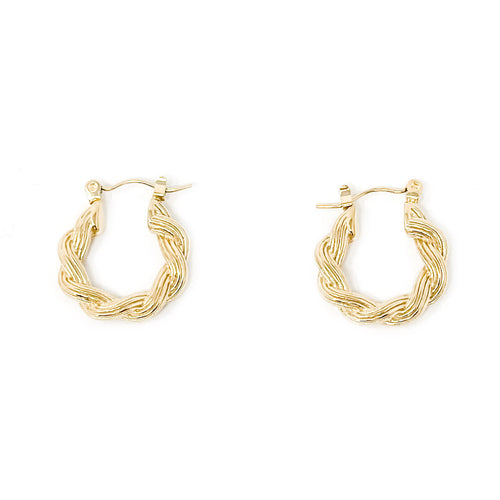 Non-Tarnish Gold-Filled Twisted Hoops