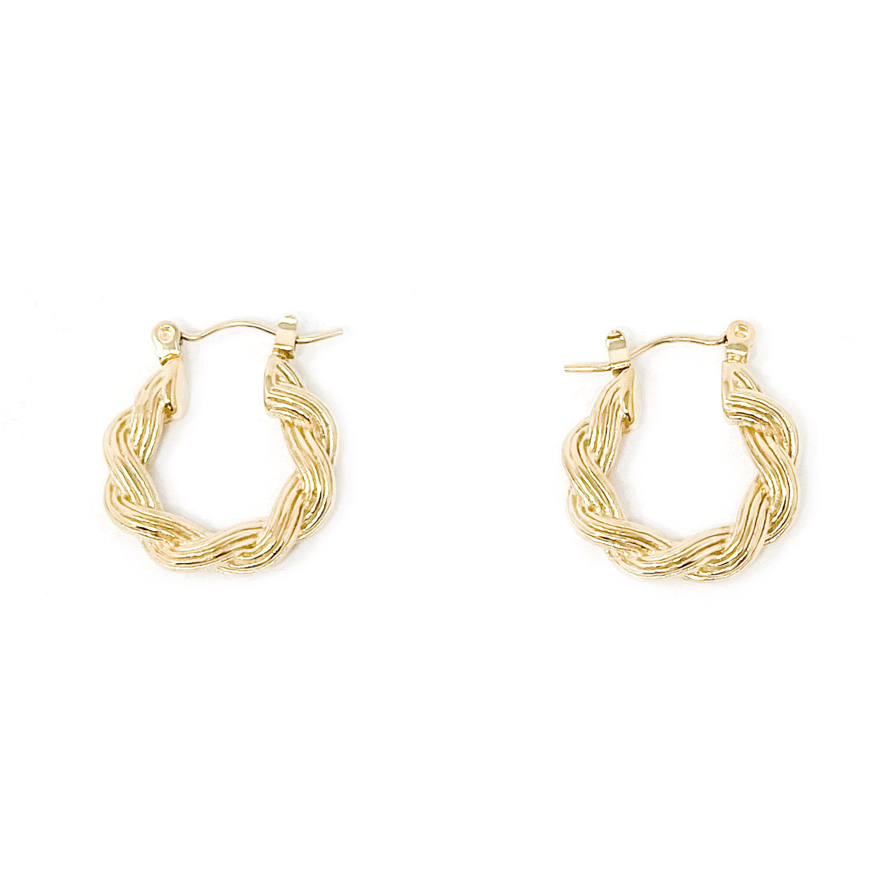 Non-Tarnish Gold-Filled Twisted Hoops