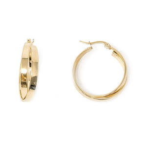 Non-Tarnish Gold-Filled Double Hoops