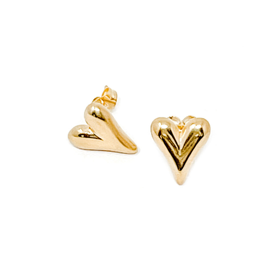 Non-Tarnish Gold Filled Petite Heart Earrings