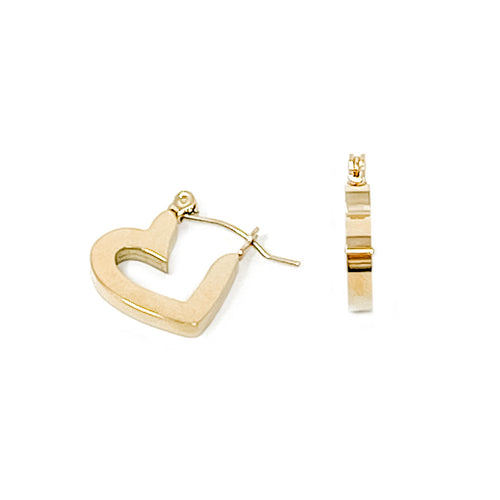 Non-Tarnish Gold Filled Petite Heart Hoops