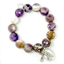 Faceted Amethyst Agate with St. Jude and Cross