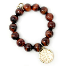 Amaretto Tiger Eye with Gold Serenity Prayer