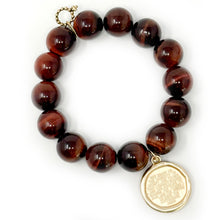 Amaretto Tiger Eye with Gold Serenity Prayer