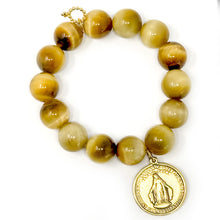 Sunkissed Tiger Eye with Large Round Blessed Mother