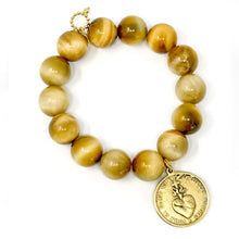 Sunkissed Tiger Eye with Large Round Blessed Mother
