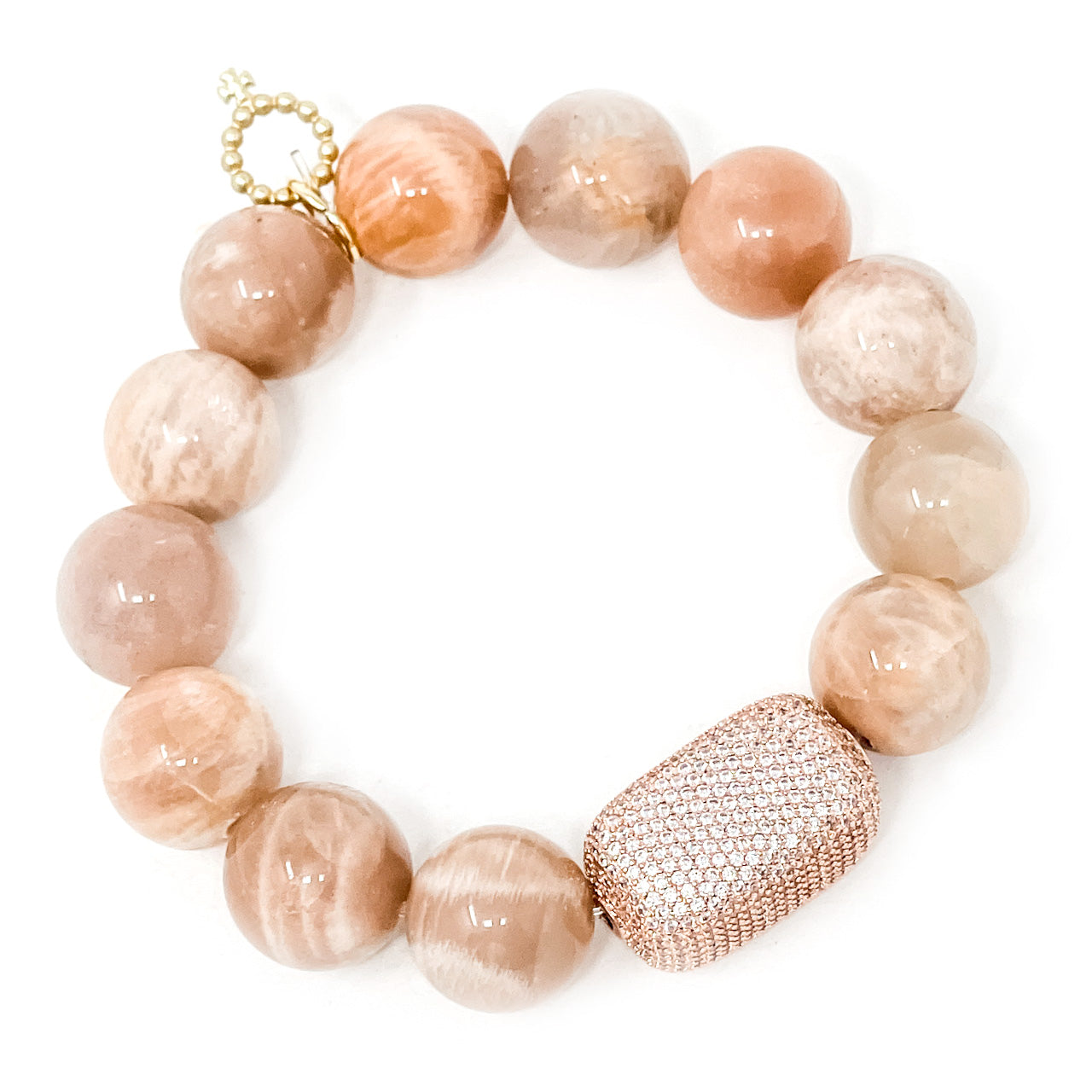 Moonstone with Rose Gold Pave Statement