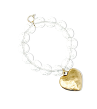Faceted Clear Quartz with Gold All of My Heart