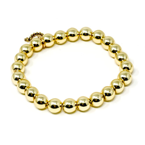 8mm Gold-Plated Hematite Stackable PowerBeads- Retired Style