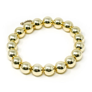 12mm Gold-Plated Hematite Stackable PowerBeads- Retired Style