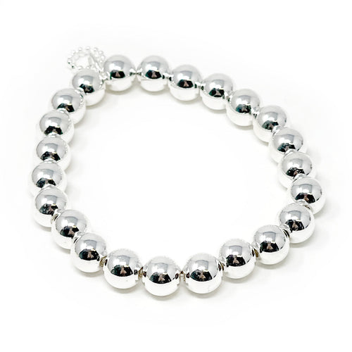8mm Silver-Plated Hematite Stackable PowerBeads- Retired Style