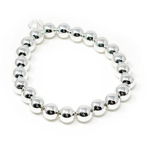 8mm Silver-Plated Hematite Stackable PowerBeads- Retired Style