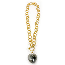 Heart & Soul Labradorite Heart with Circle Loop Toggle Necklace