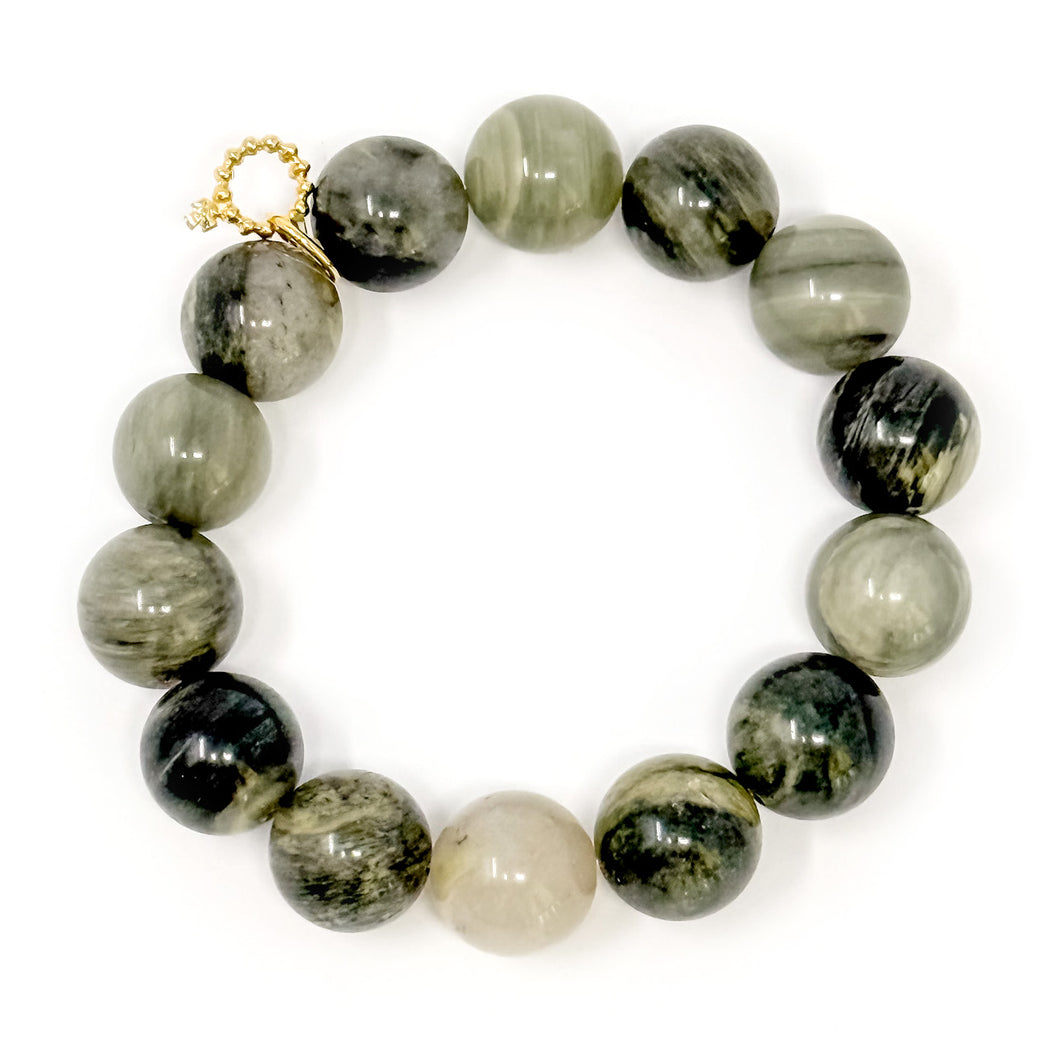 Heart & Soul Olive Branch Agate Coordinating Bracelet