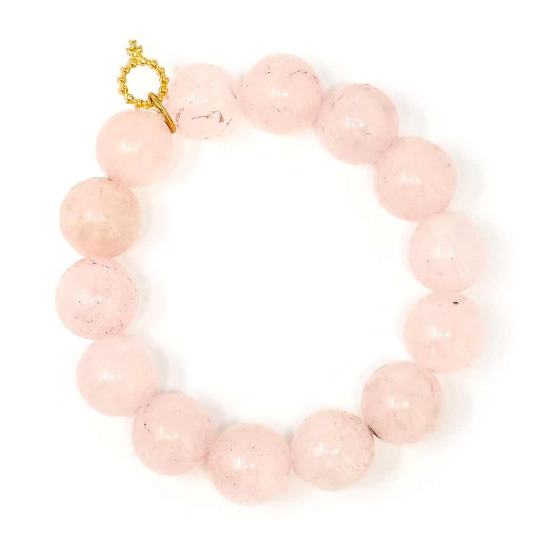 Heart & Soul Rose Quartz Coordinating Bracelet
