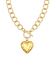 Heirloom Circle Loop Necklace with All of My Heart