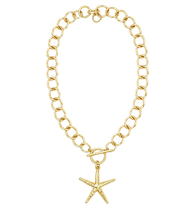 Heirloom Circle Loop Necklace with Large Starfish