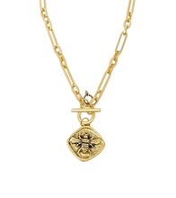 Heirloom Modern Paperclip Necklace with Queen of the Hive