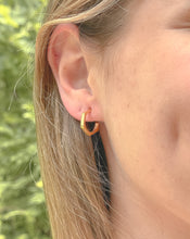 Non-Tarnish Hexagon Hoop Earrings
