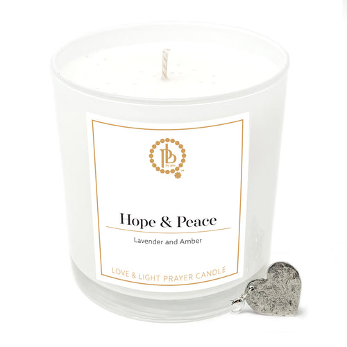 Love & Light Prayer Candle-Hope & Peace