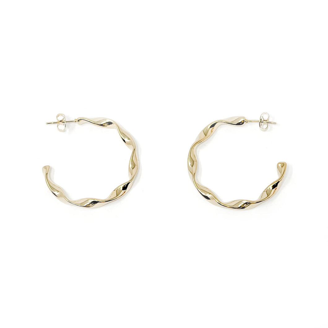 Non-Tarnish Large Twisted Hoops