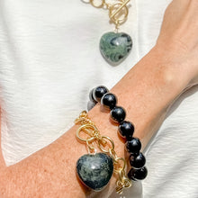 Heart & Soul Forest Jasper Heart with Circle Loop Bracelet