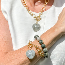 Heart & Soul Labradorite Heart with Circle Loop Bracelet
