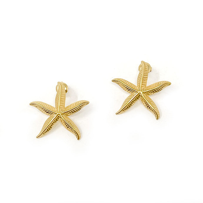 Non-Tarnish Large Starfish Earrings