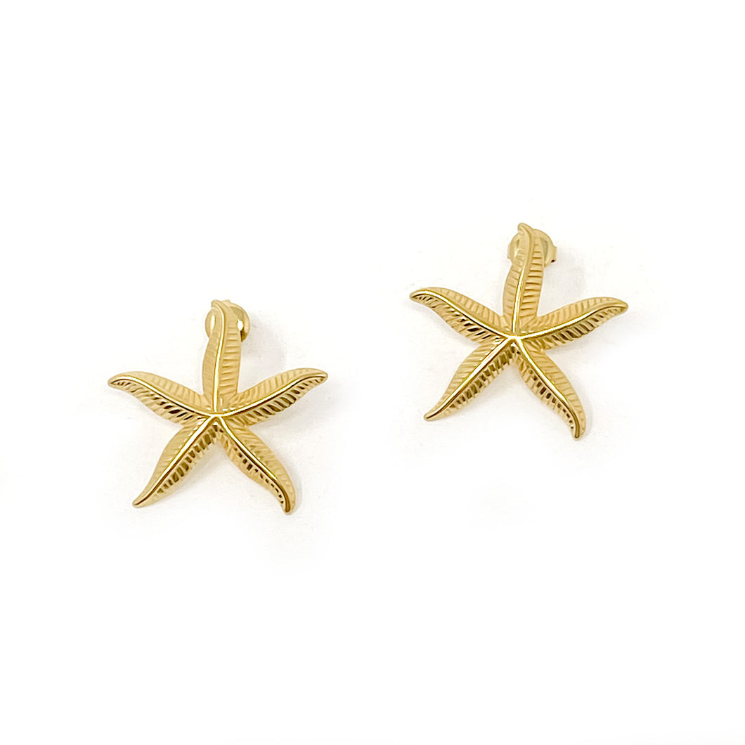 Non-Tarnish Large Starfish Earrings
